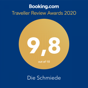 Booking.com Traveller Review Award 2020: 9,8 von 10 Punkten